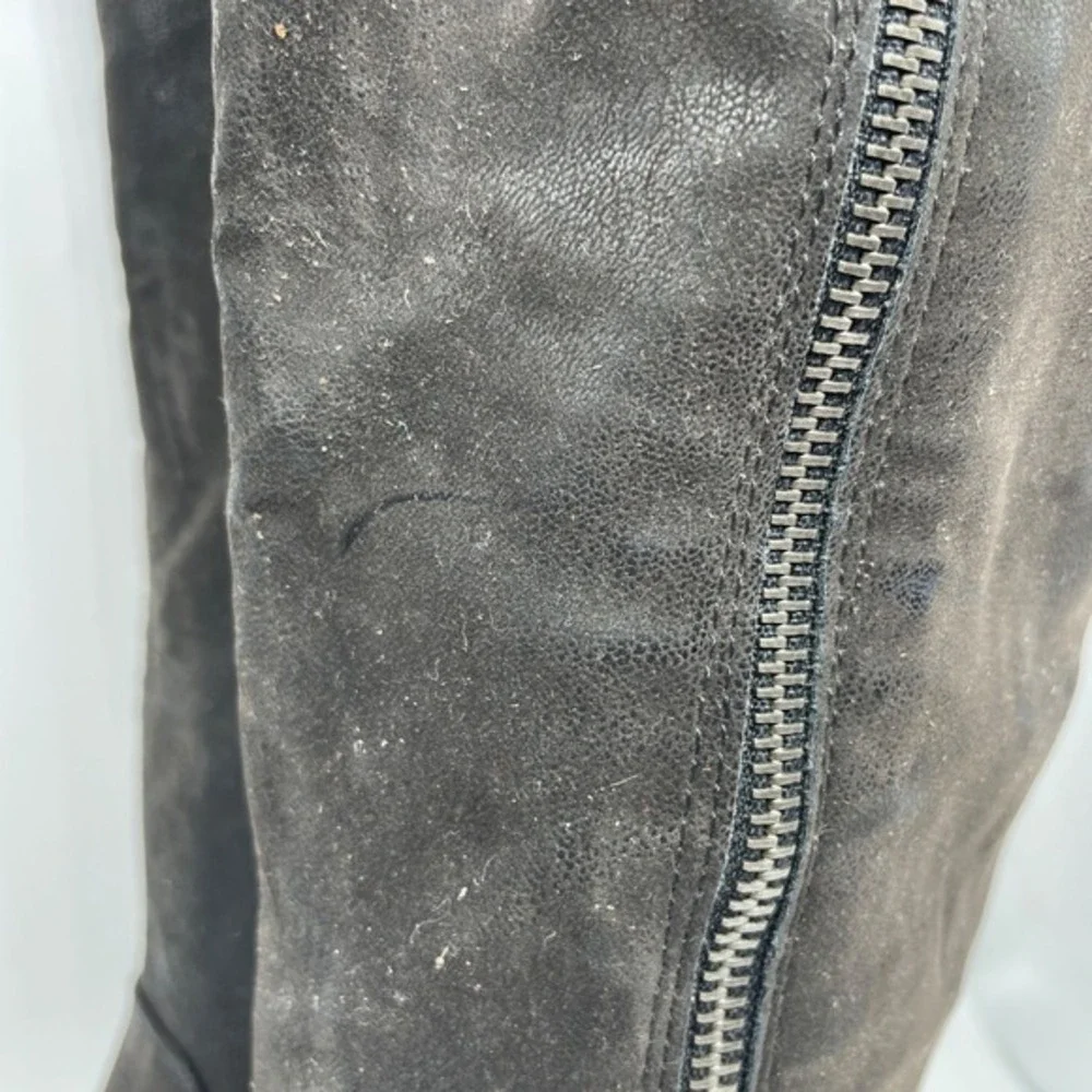 Mia‎ Women's Carsyn Faux Leather Zip Over The Knee Boots Black Size 8.5M